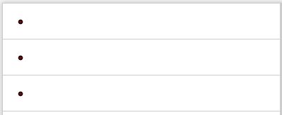 list with no values